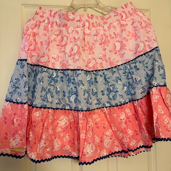 Simply Southern Dresses & Skirts - Simply Southern Floral Tiered Skirt in Pink and Blue